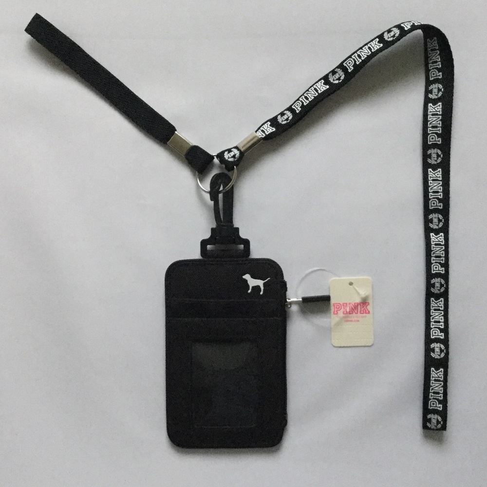 $20❤️VS LOVE PINK Black & White ID Holder - Picture 2 of 8